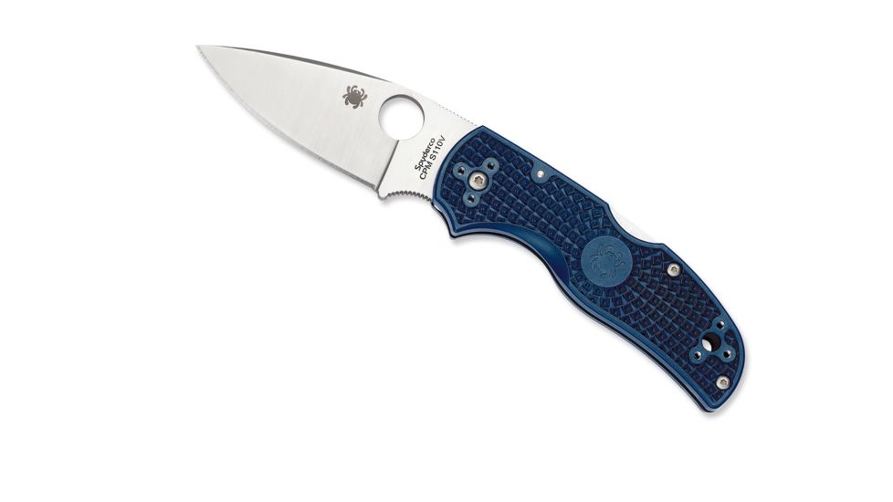 Spyderco Native 5 Lightweight Folding Knife, 2.95in, CPM S110V, Drop Point, FRN Dark Blue Handle, C41PDBL5