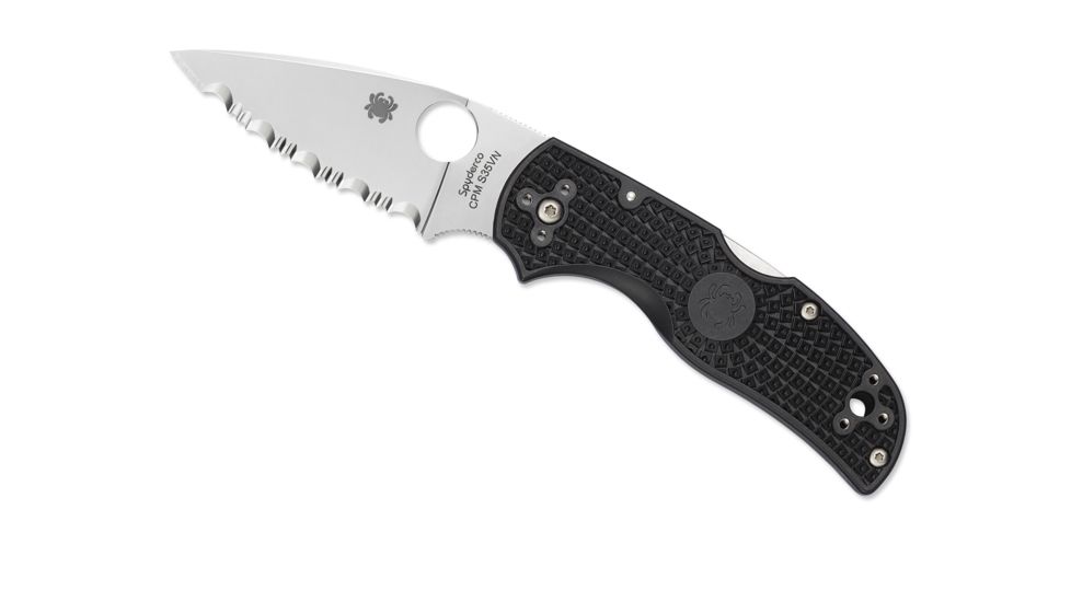 Spyderco Native 5 Lightweight Folding Knife, 2.95in, CPM S30V, Leaf Blade, SpyderEdge, FRN Black Handle, C41SBK5