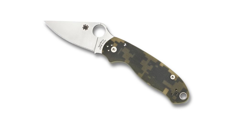 Spyderco Para 3 Folding Knife, PlainEdge CPM S30V Blade, 2.95in, Digital Camouflage G-10 Handle, C223GPCMO