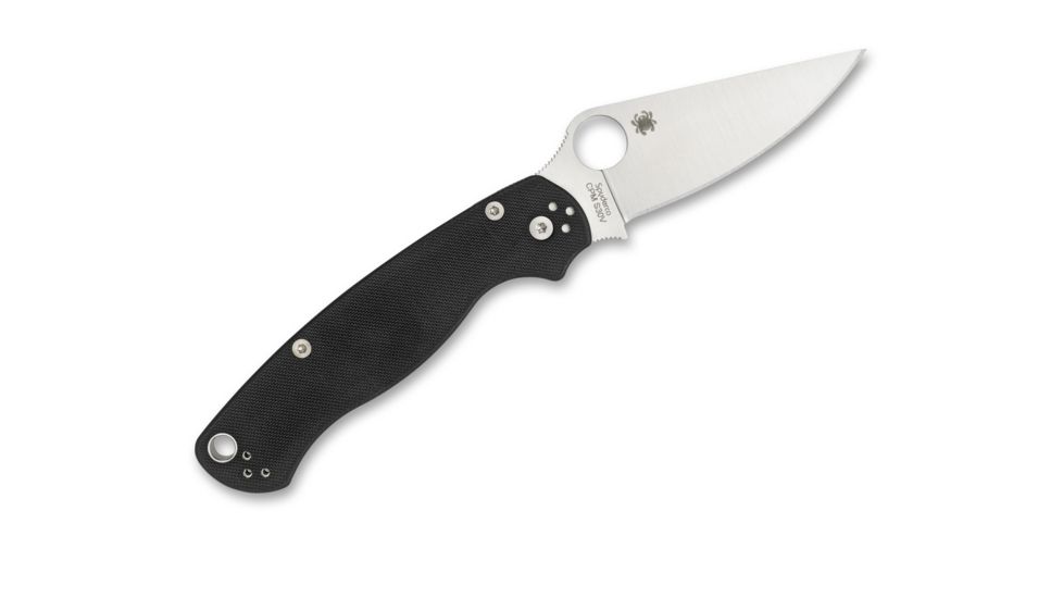 Spyderco Para Military 2 Folding Knife, Black, C81GPLE2
