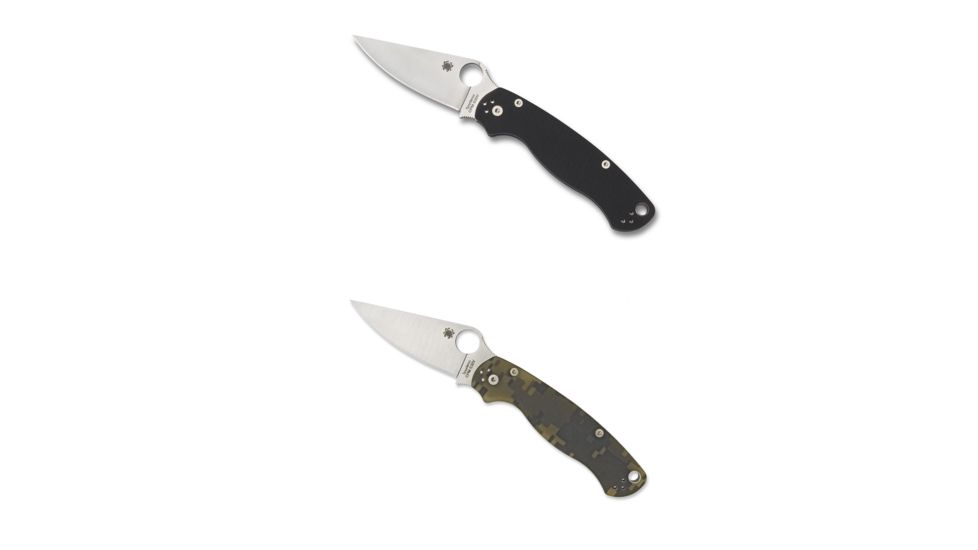 Spyderco ParaMilitary2 8.3in Folding Knife w/ G-10 Handle, Black, Camo