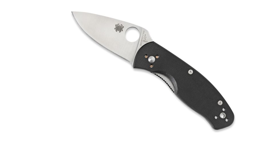Spyderco Persistence Black Handle G-10 Silver FE Blade Fold Knife C136GP