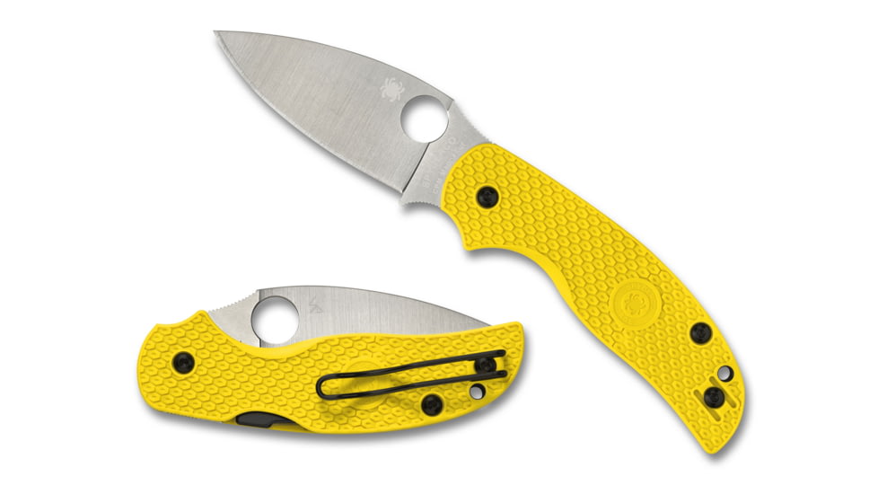 Spyderco Sage 5 Folding Knife, 2.99 in, CPM MagnaCut Stainless Steel, Yellow, Fiberglass Reinforced Nylon, C123PYL