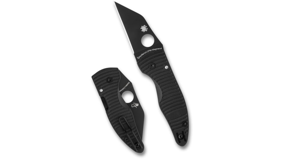 Spyderco MicroJimbo Salt Folding Knife, 2.45in, CPM MagnaCut Stainless Steel, Wharncliffe, G10, Black Handle, C264GMCBKP