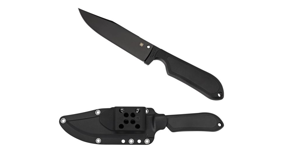 Spyderco Street Bowie, Black FRN Handle, Black Blade, Plain FB04PBB