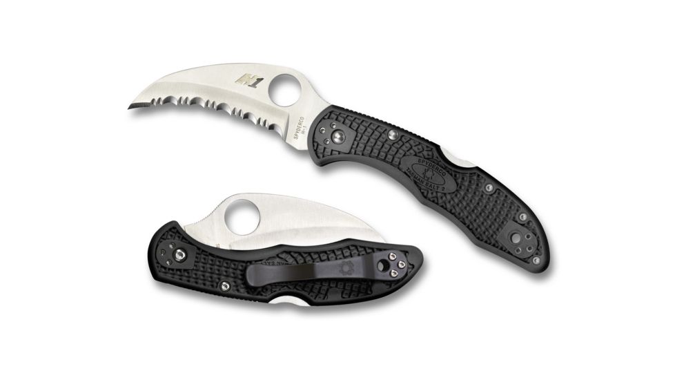Spyderco Tasman Salt 2 Lightweight FRN SpyderEdge Folding Knife, Black, C106SBK2