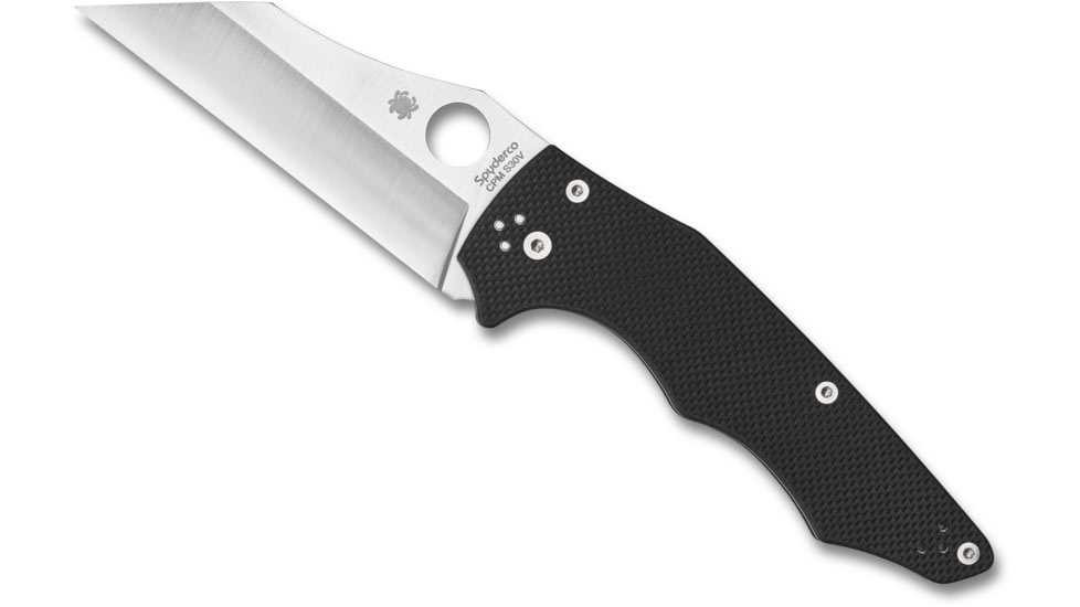 Spyderco YoJumbo Folding Knife, 4in, CPM S30V Steel, Wharncliffe Blade, G10 Handle, Designed by Michael Janich, Coarse Black, C253GP