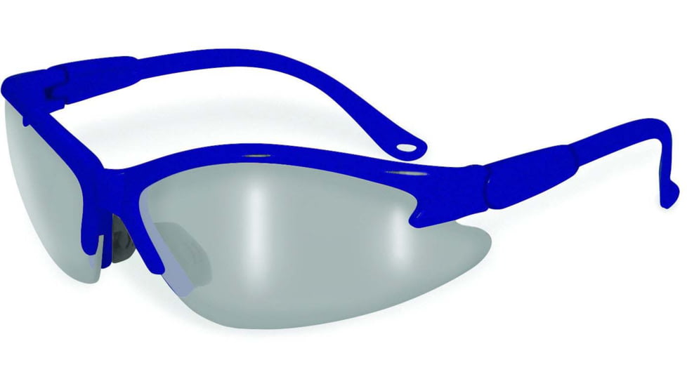 SSP Eyewear Columbia Color Frame Safety Glasses, Blue Frame, Mirror Lens, COLUMBIA BLU M