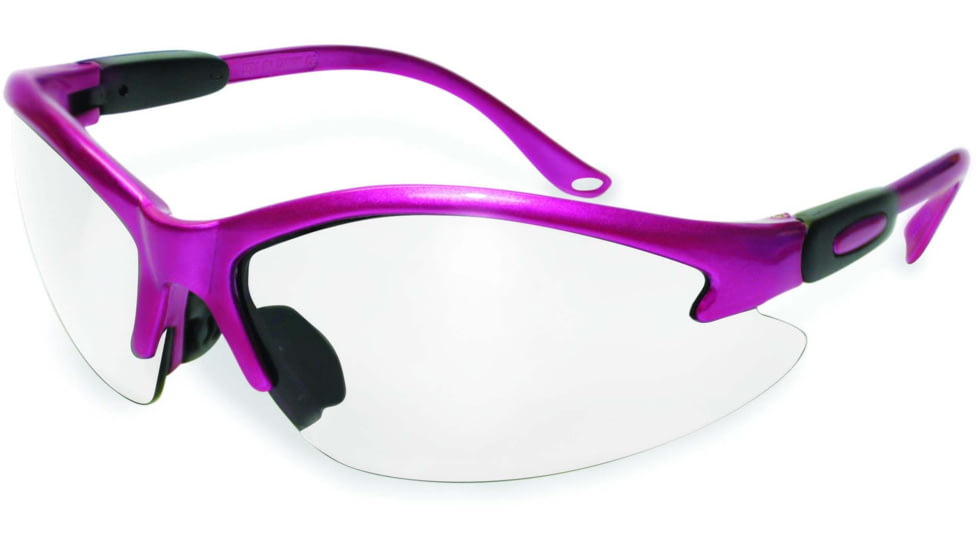 SSP Eyewear Columbia Color Frame Safety Glasses, Pink Frame, Crystal Clear Anti-Fog Lens, COLUMBIA PK CL A/F