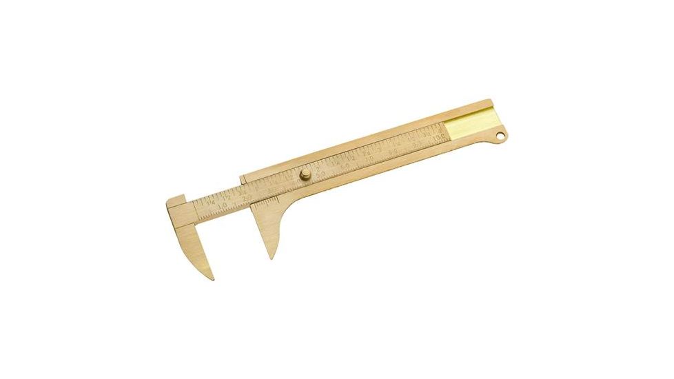 Shop Fox Dovetailed Ways Brass Caliper, 4 in. Long, Vernier Scale Included D2732