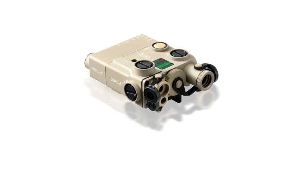 Steiner DBAL-A3 Dual Beam Aiming Laser, 5mW Visible Red Laser, 50mW IR Laser, Adjustable 50mW IR Laser Illuminator, Restricted to LE/Mil Only, Desert Sand, 19020D