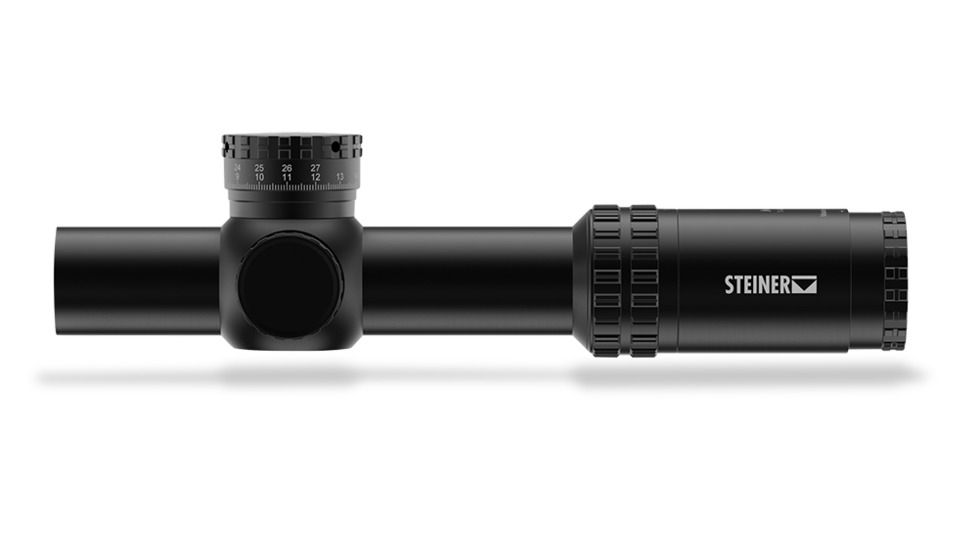 Steiner M8Xi 1-8x24 mm Rifle Scope, 34 mm Tube, Second Focal Plane, Black, Matte, Red DMR8I Reticle, Mil Rad Adjustment, 8723