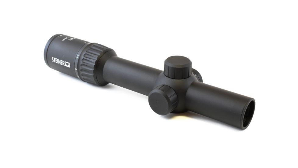 Steiner P4Xi Rifle Scope, 1-4x24mm, 30mm Tube, Second Focal Plane, P3TR Reticle, Matte, Black, 5202