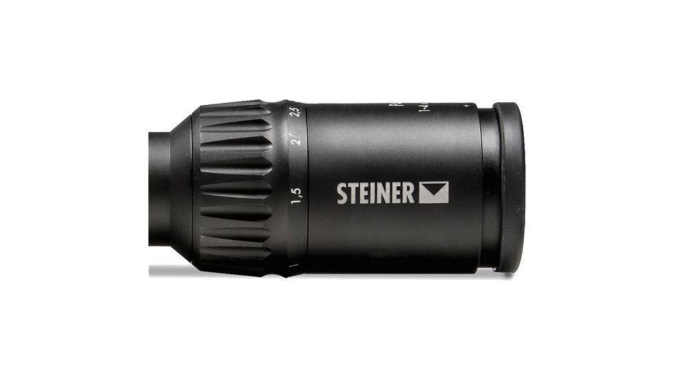 Steiner P4Xi Rifle Scope, 1-4x24mm, 30mm Tube, Second Focal Plane, P3TR Reticle, Matte, Black, 5202