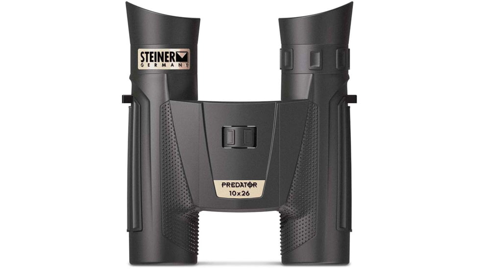 Steiner Predator 10x26mm Roof Prism Binoculars, NBR Long Life Rubber Armoring, Black, 2442