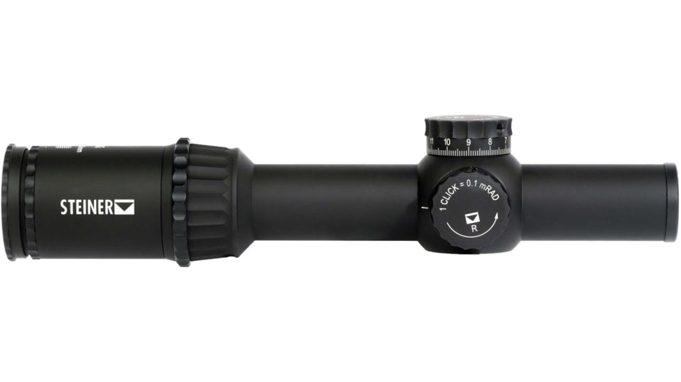 Steiner T6Xi 1-6x24mm Tactical Riflescope, 30mm, FFP, Illuminated KC-1 Reticle, Black, 5103