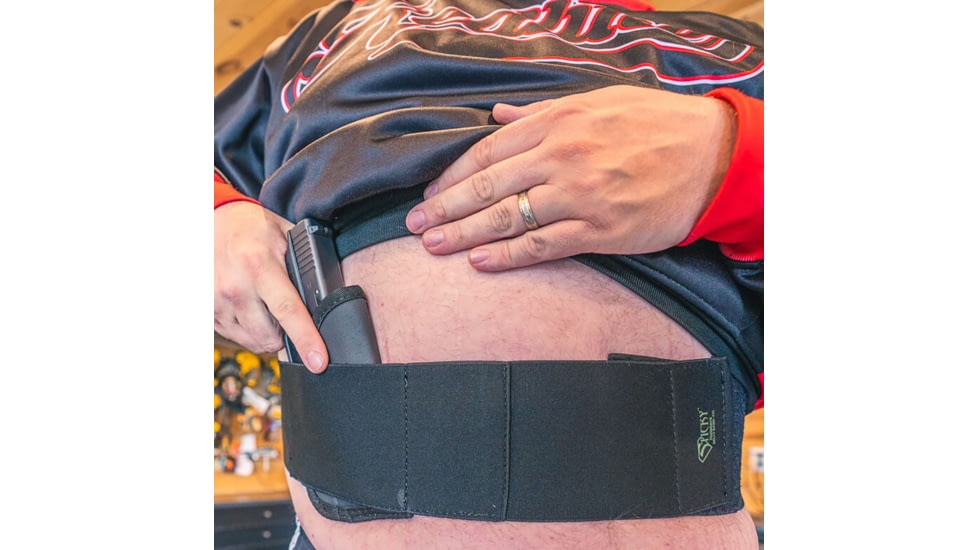Sticky Holsters Belly Band Holster, Plush Elastic, Black, 2XL 43-65, SSB XXL 43-65
