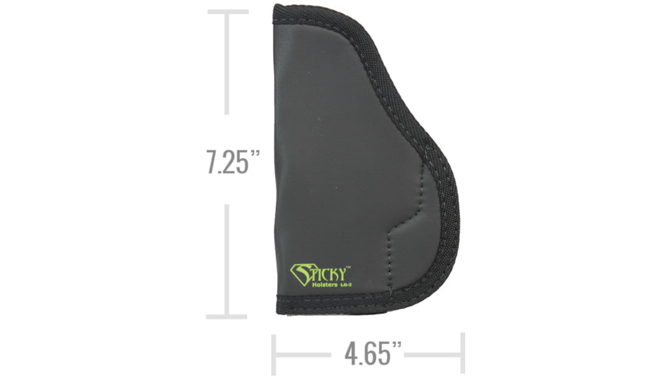 Sticky Holsters LG-2 Holster, Glock 19, 23, 25, 32, 38, Ambidextrous, Black, Large, LG-2