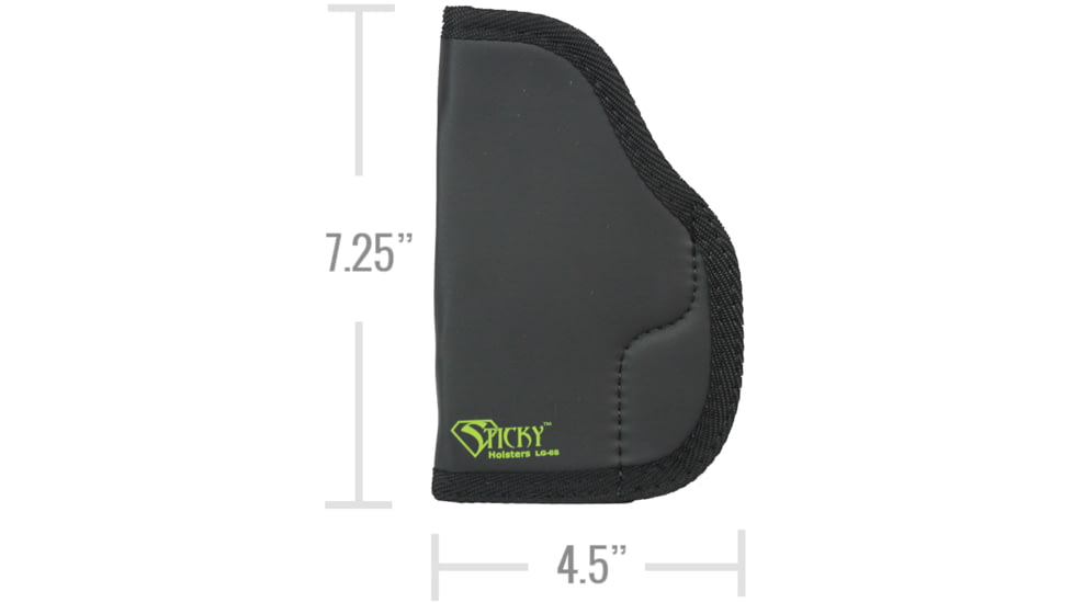 Sticky Holsters LG-6S Holster, 4.25 inch Barrel, S&amp;W M&amp;P, HK Vp9, P30, Fns/X, Rug Amer./Sr, Ambidextrous, Black, Large, LG-6S