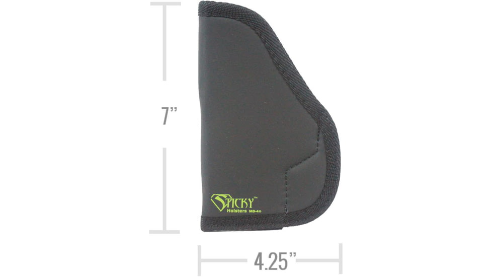 Sticky Holsters MD-4 Gen 1 Holster, Glock 26/27, S&amp;W M&amp;P 9C/40C/ Rug SR 9C/40C, Ambidextrous, Black, Medium, MD-4 Gen 1