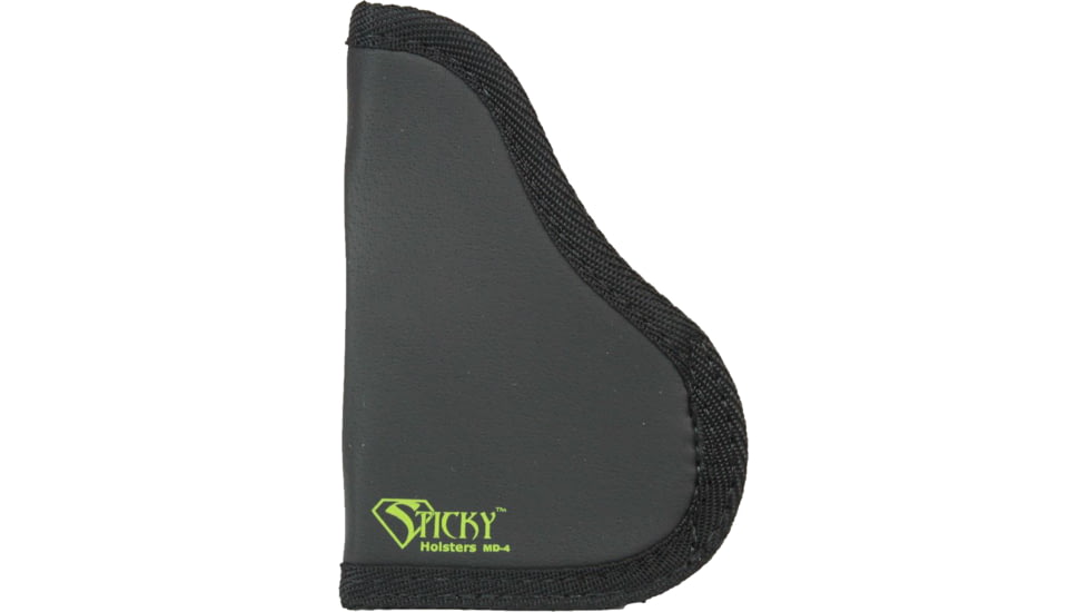 Sticky Holsters MD-4 Holster Modified for Laser, Glock 43, S&amp;W Shield, SAI Xds, Walt. PPS, Moss. Mc1 w/Laser Or Light, Ambidextrous, Black, Medium, MD4MODLAS