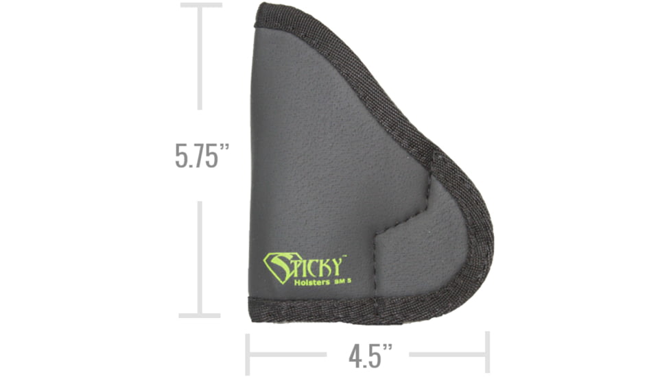 Sticky Holsters SM-5 Holster, Glock 42, Sig P365, P938, Ambidextrous, Black, Small, SM-5