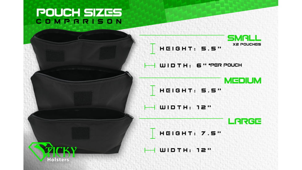 Sticky Holsters Roll Out Range Bag Pouch, Large, RANGE BAG LARGE