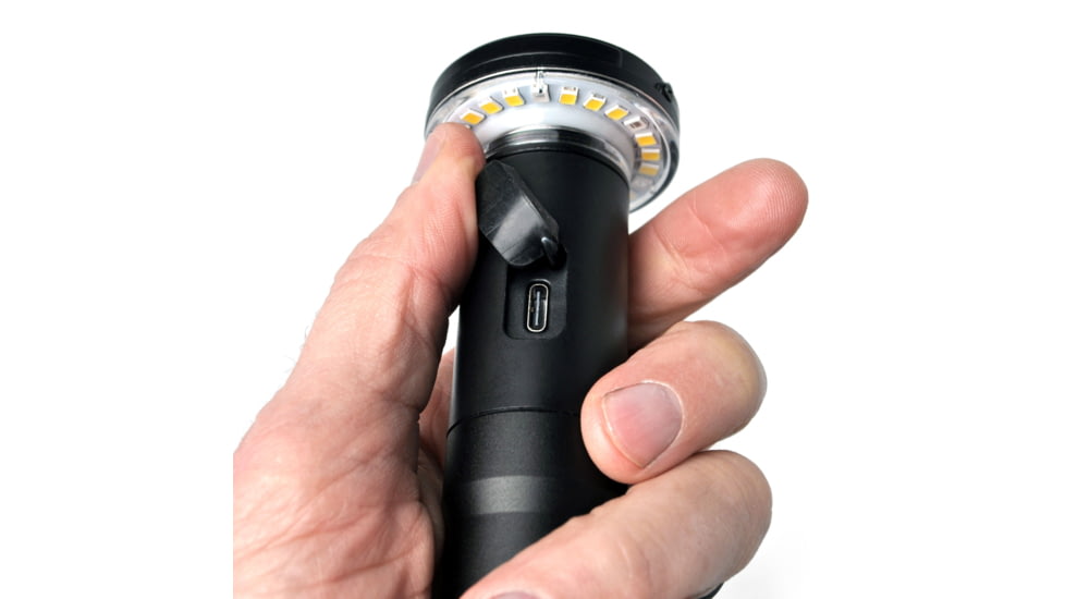 STKR Concepts Fli PRO Telescoping Canopy Light, 8 Foot Extention, Removable Flashlight, Black, 12679