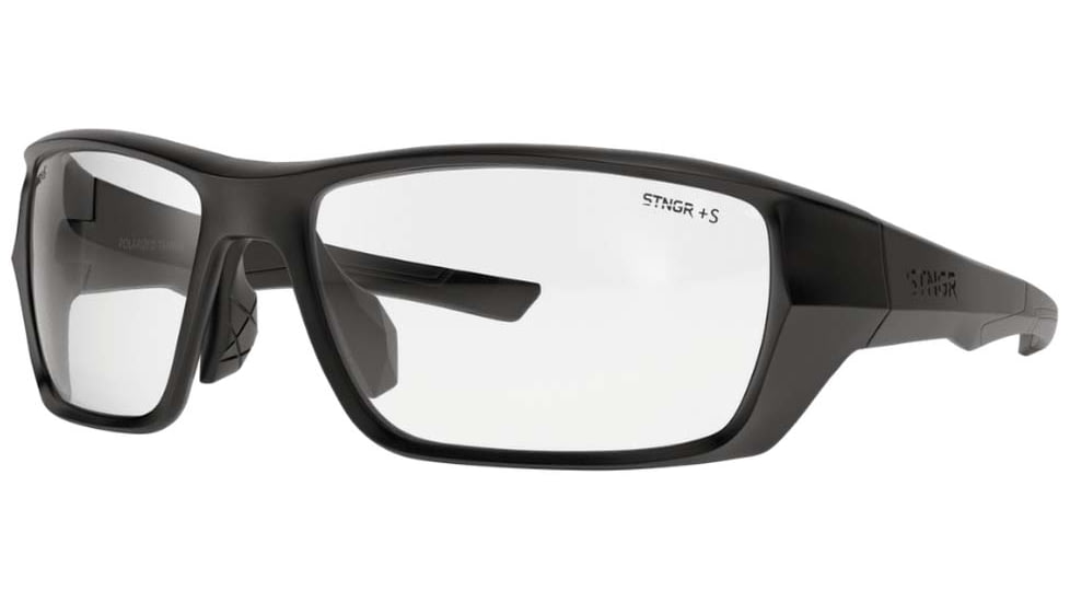 STNGR Alpine Ballistic Sunglasses, Matte Black/Clear, Medium/Large, T5-24XN-DH9S
