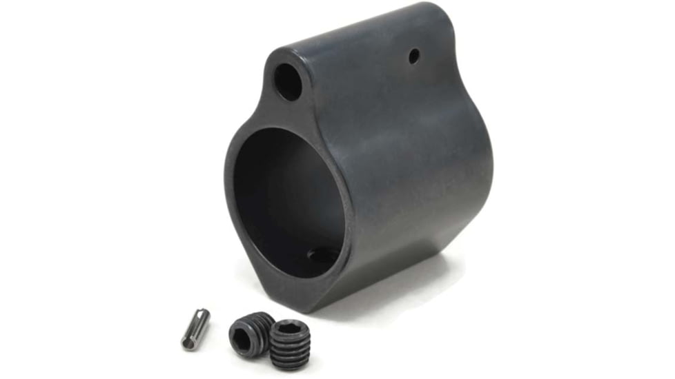 STNGR Low Profile Set Screw Gas Block for AR15/M4, .750 in, Black, LPGB