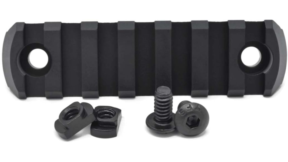 STNGR M-Lok 7 Slot Picatinny Rail Section, Black, S6-KLY1-FKMR