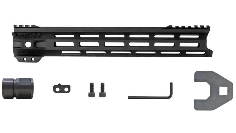 STNGR VLCN M-Lok Free Float Handguard for AR15/M4, Anodized Black, 12 in, 12VLCN