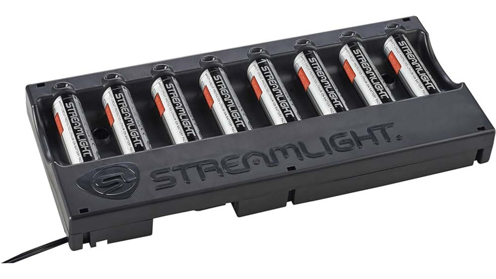 Streamlight 8-Unit Bank Charger w/Batteries, Charger Type - 120V/100V AC, Black, 20234