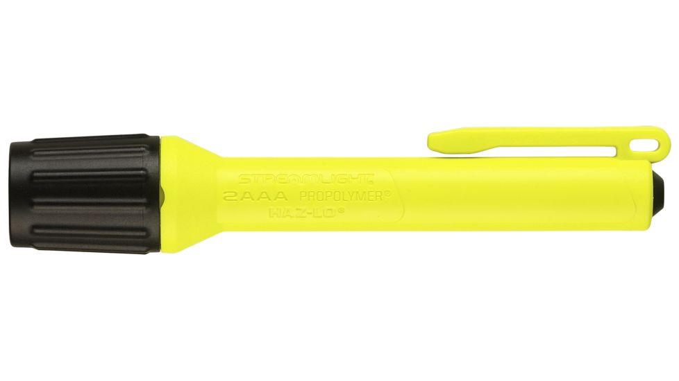Streamlight 2AAA ProPolymer HAZ-LO Ultra Compact LED 60 Lumens Flashlight, Clam, Yellow, 66500