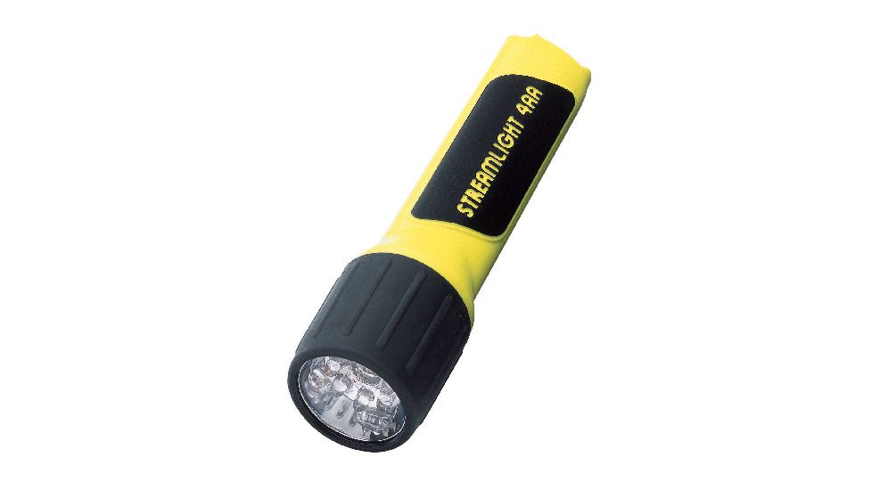 Streamlight 4AA Propolymer LED Flashlight, White LEDs, No Batteries, Yellow, 68200