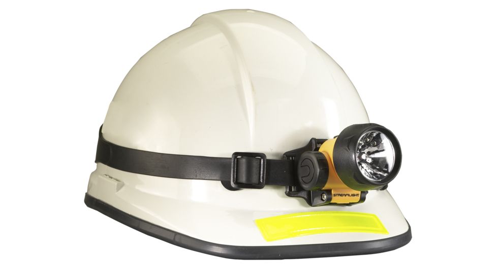 Trident LED Yellow Headlamp / Flashlight 61050 on Helmet