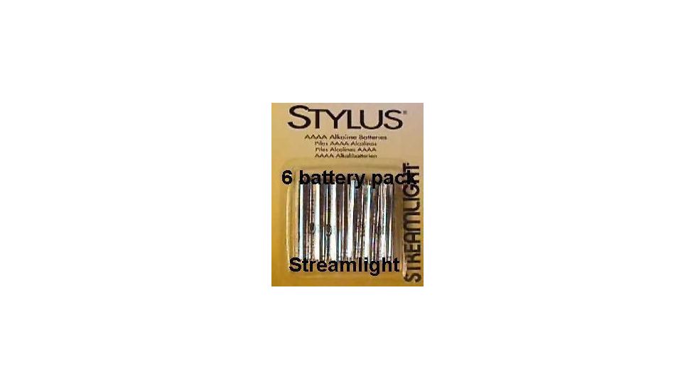 Streamlight Stylus AAAA Batteries - Replacement 1.5 Volt Alkaline battery 6 pack 65030 for Streamlight Stylus Flashlights &amp; more