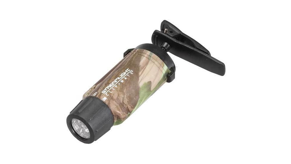 Streamlight ClipMate Green LED Flashlight, headband, battery - Camo