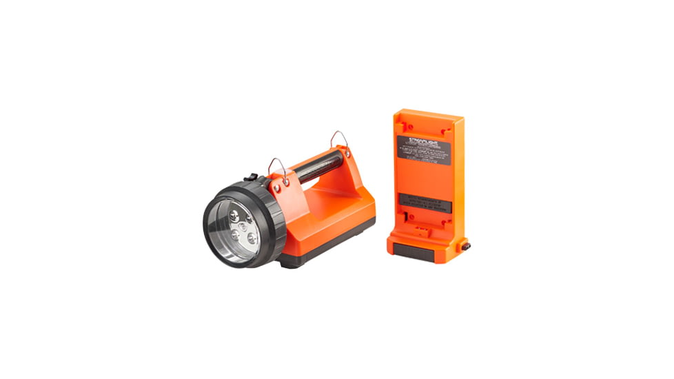Streamlight E-Flood LiteBox 1,500 Lumen Rechargeable Lantern, 12V DC Vehicle Mount System with Direct Wire Rack and Shoulder Strap, Orange, 45805