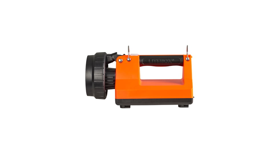 Streamlight E-Flood LiteBox 1,500 Lumen Rechargeable Lantern, 12V DC Vehicle Mount System with Direct Wire Rack and Shoulder Strap, Orange, 45805