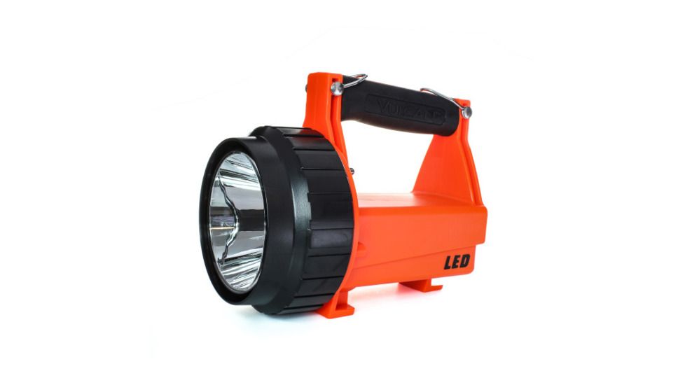 Streamlight Fire Vulcan Rechargeable C4 LED Flashlight, Orange with Vehicle Mount and 12v DC Charger, 44451