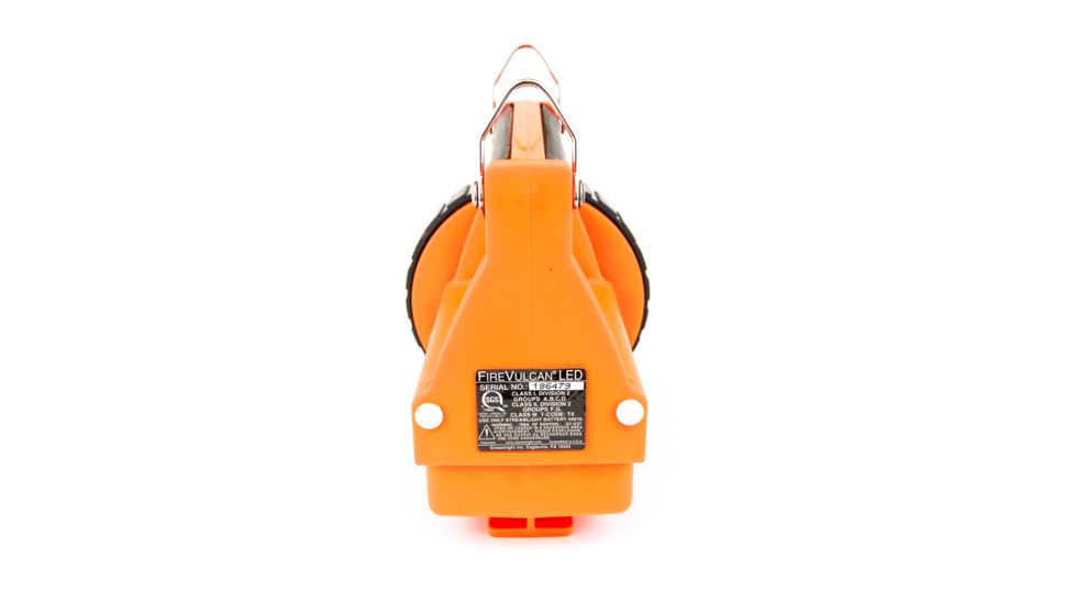 Streamlight Fire Vulcan Rechargeable C4 LED Flashlight, Orange with Vehicle Mount and 12v DC Charger, 44451