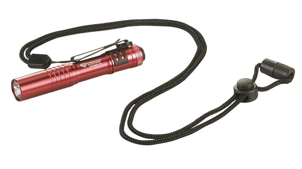 Streamlight MicroStream 45 Lumen Flashlight w/Alkaline Battery, Red, 66323