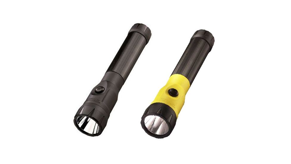Streamlight PolyStinger LED Flashlight with Fast Charger and PiggyBack Holder, Black, Blue, Yellow