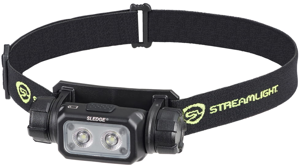 Streamlight Sledge Lithium Ion Battery/CR123A 600 Lumens LED Headlamp, Black, 89019
