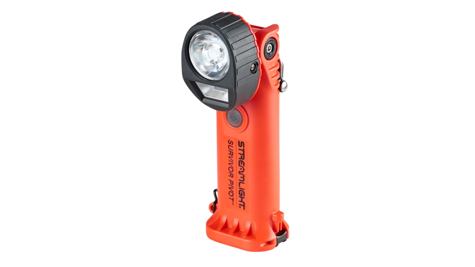 Streamlight Survivor Pivot USB LED Flashlight, Alkaline, 325 Lumens, Orange, 91800