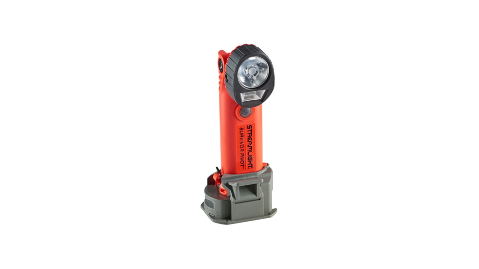 Streamlight Survivor Pivot USB LED Flashlight, Alkaline, 325 Lumens, Orange, 91800