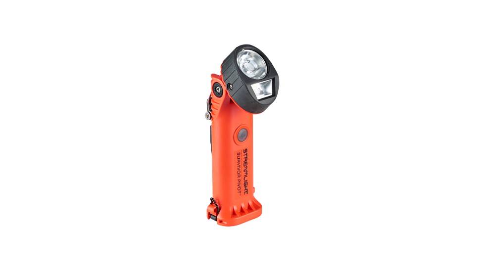 Streamlight Survivor Pivot USB LED Flashlight, Alkaline, 325 Lumens, Orange, 91800