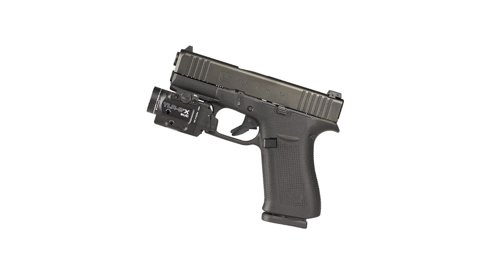 Streamlight TLR-8 Sub For Glock 43X/48 MOS LED Weapon Light w/ Red Laser, CR123A Lithium, White, 500 Lumens, Black, 69411