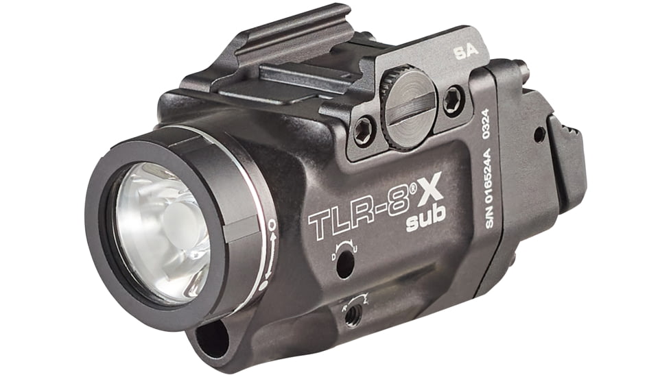 Streamlight TLR-8 Sub For Hellcat LED Weapon Light w/ Red Laser, CR123A Lithium, White, 500 Lumens, Black, 69419